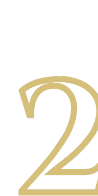 A szám 2-es számjegy aranyszínű betűkkel, fekete háttér előtt.