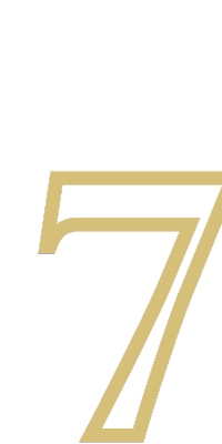 A szám 7-es számjegyének arany betűkkel írt grafikája a Growth Women kiadványban.